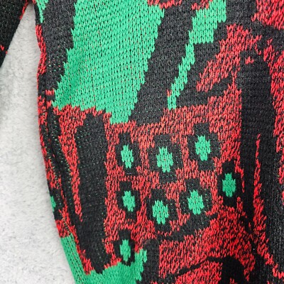 NWT Vtg 90s Sweater L Red Cosby Coogi Biggie Zach Morris Grandpa