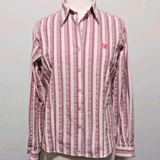 VTG Wrangler Twenty X Shirt Sz M Pink Stripe Western Button Up Metallic