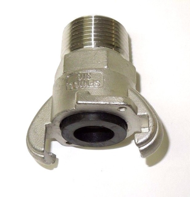 1" Male NPT Universal Crowfoot Coupling Chicago Fitting 316 Stainless