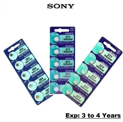 Sony 337 379 364 371 377 394 395 SR626SW SR920SW SR621SW AG4 AG1 621 Battery NJ - image 1 of 4