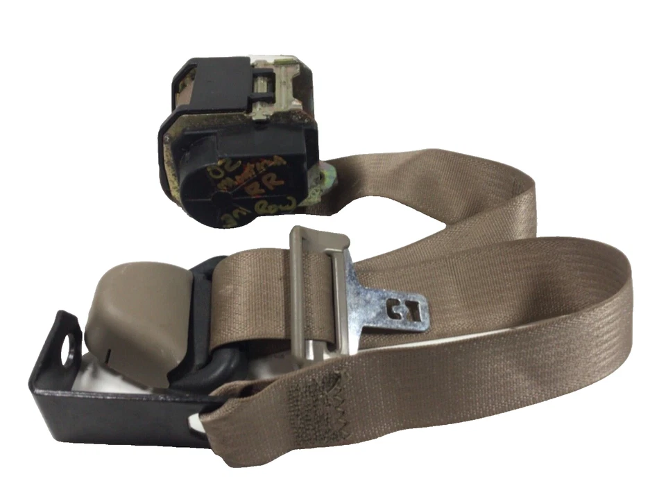 Pontiac Montana 2002-2004 cinturón de seguridad trasero derecho tercera fila lado pasajero bronceado OEM Foto 3 de 4