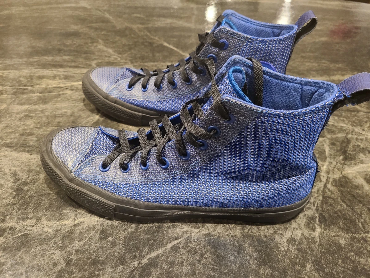 CONVERSE CHUCK II REFLECTIVE POLY KNIT HIGH TOP BLUE/BLACK Mens 9 Womens | eBay