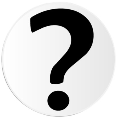 Question Mark - 3 Inch Circle Sticker 3'' x 3'' - Punctuation Ask