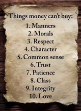 BGM Things Money Can't buy Manners Respect Trust Class Love Refrigerator MAGNET