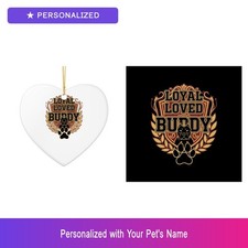 Custom Pitbull Pit Bull Pet Lover Set of 2 Ornament Personalized Name