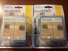 2 Packs of 2 Munchkin Xtraguard Dual Action Multi Use Latches - 4 Total Latches