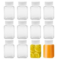 Plastikflaschen 100Ml Leere Saftflaschen Mit Deckel Wasser Milch 12 StüCk PET