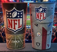 NFL All Teams Plastic Drinking Cups Tumblers Souvenir Stadium Cup Set of 2