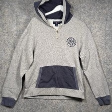 Vintage 90s Polo Sport By Ralph Lauren Quarter Zip Hoodie Mens Size M 21x26