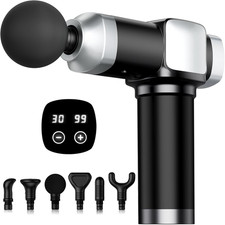 Deep Tissue Massage Gun, Portable Percussion Electric Muscle Massager Black