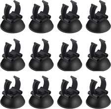 12 Pack Aquarium Suction Cups with Clip Black,For 1" Standard Aquarium