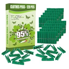 Today Eco – 120 mollette per bucato grandi e resistenti, in plastica riciclata a