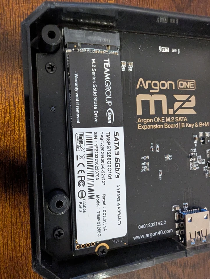 Raspberry Pi 4 4GB Model B With Argon One M.2 Case And 256GB Team Group SSD - Image 3 of 4