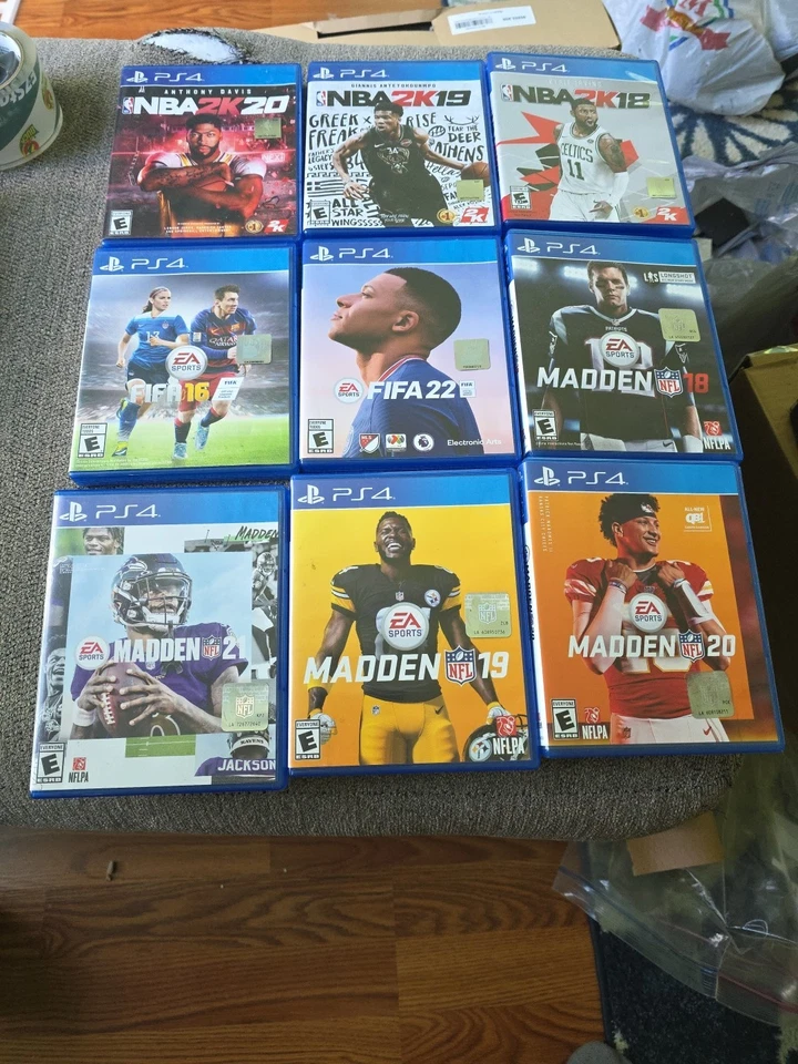 Лот (9) игр для PS4 — 2K18-2K20/FIFA 16 и 22/Madden 18–21/все чистые и протестированные! - Изображение 2 из 3