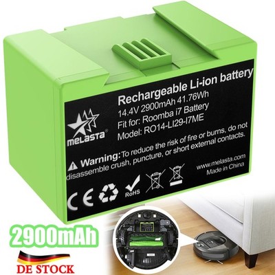14.4V 2900mAh Ersatzbatterie Li-ion für iRobot Roomba i7 i7+ i3 i3+ i4 i4+