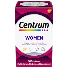 Centrum Women Multivitamin with Vitamins A, B, C, D3 & E with Iron, 100 Count