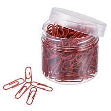 Small Size 1.1 Inch Red Coated Vinyl Clip Paper 200pcs