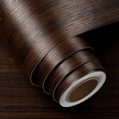 FunStick Brown Walnut Wood Contact Paper for Cabinets 15.8''W x 78.8''L, 