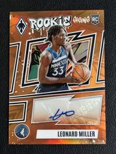 2023-24 Panini Phoenix - Rookie Signs Leonard Miller #RS-LML Orange /49 (AU, RC)
