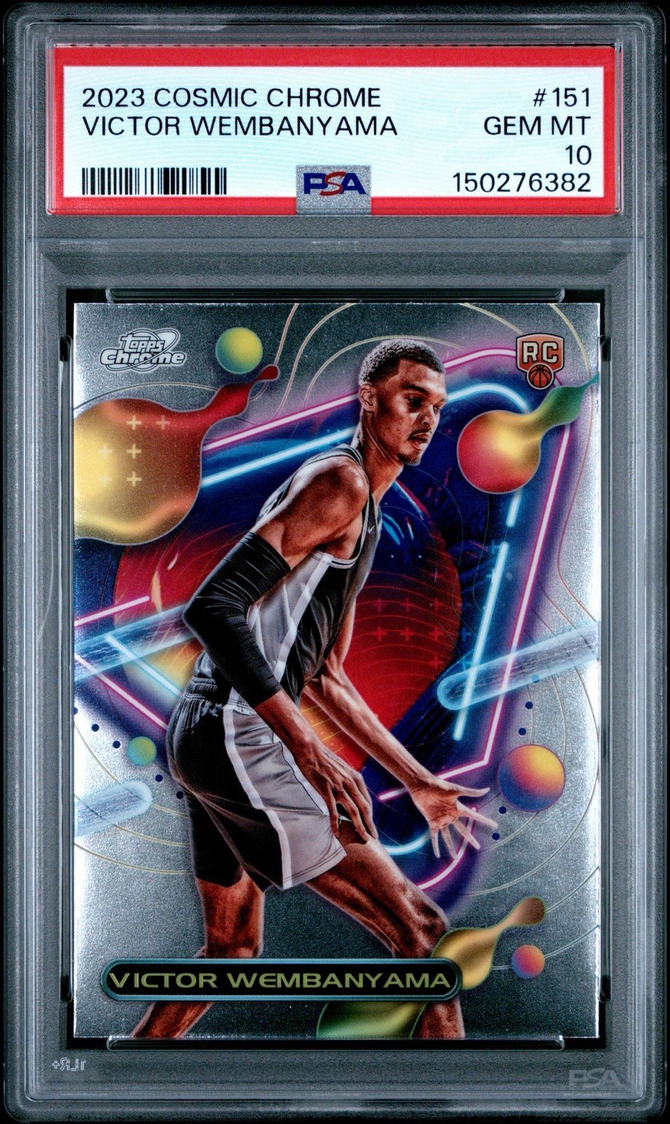 2023 TOPPS COSMIC CHROME #151 VICTOR WEMBANYAMA ROOKIE RC PSA 10 🇫🇷