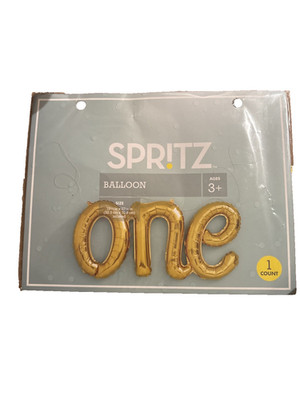 Spritz  ''One'' Gold Foil Balloon 1st Birthday Party Decoration NEW
