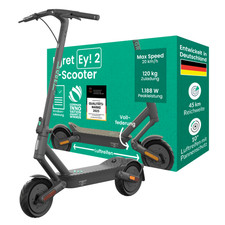 E Scooter + Straßenzulassung | Blinker | 10 Zoll | 45 km | E Roller Ey! 2