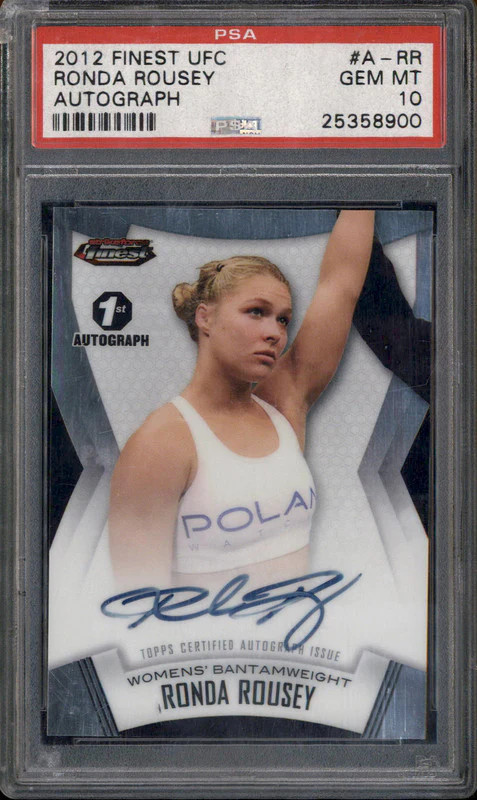 2012 Topps Finest Autographs #A-RR Ronda Rousey Auto PSA 10