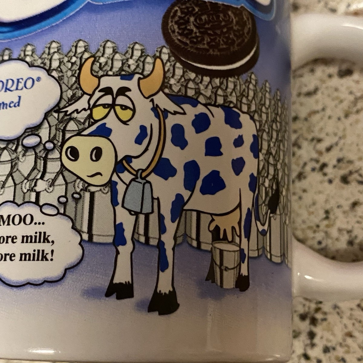 Oreo Cookies Vintage Coffee Cup Mug Cow & Milk Bottles Graphic 3.5
