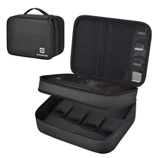 Hair Clipper Case Barber Bag Double Layer Large Capacity Organizer for Clippe...