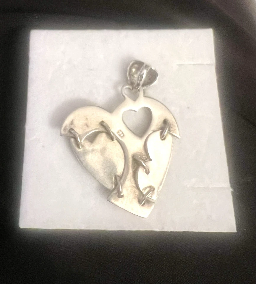 Silver Heart 4cm From Top Of Heart to. Bottom - Image 2 of 3