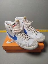 Nike Blazer Mid 77 Vintage 'White/ Blue' Leather Mid Size M 7/W 8.5 BQ6806-400