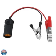 12 Inch Cigarette Lighter Extension Cord, 12V Car Battery Clamp-on Extension ...