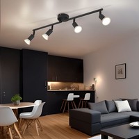 Deckenlampe Spotleuchte Deckenstrahler Esszimmerlampe Beweglich Schwarz L 60 Cm