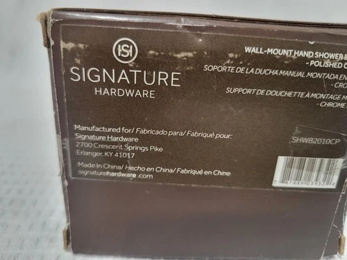 Hand shower bracket adjustable signature hardware chrome 449792 - Picture 5 of 5