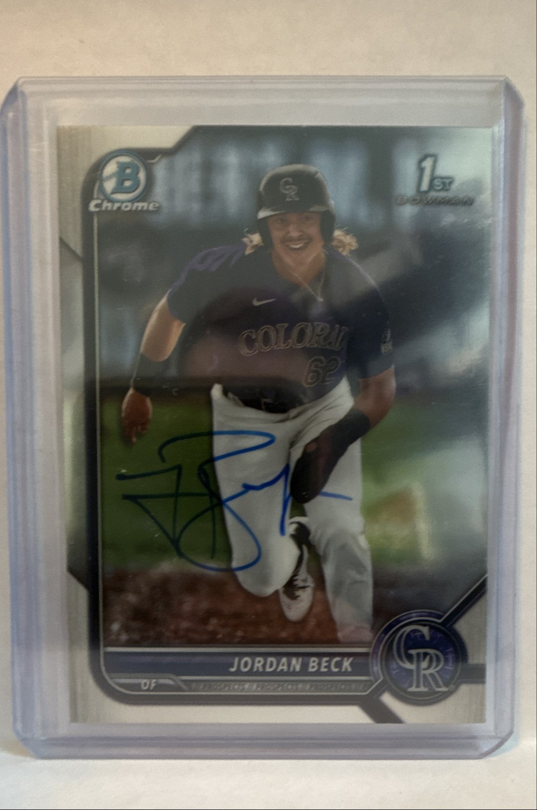 2022 Bowman Draft - Chrome Draft Pick Autographs Jordan Beck #CDA-JBE (AU, RC)