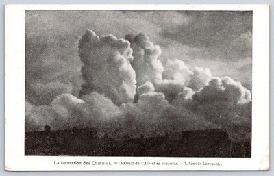 La formation des Cumulus vintage French cloud formation Rppc 1900s