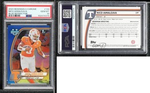 2024 Bowman U Chrome Blue Refractor /199 Nico Iamaleava #139 PSA 10 GEM MT