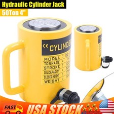 50 Ton Hydraulic Lifting Cylinder 4" (100 mm) Stroke Jack Ram 635cc Pressure 50T