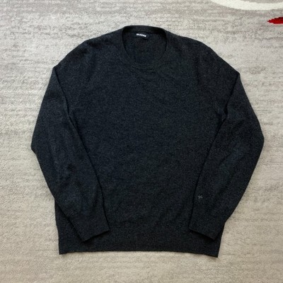 Naadam Cashmere Sweater Medium Black Gray Outdoors Hiker Trekk Preppy Mens 90s