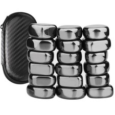 Fidget Slime Putty Magnet Ferrite Fridge Large 18 PCS Hematite Large, Black