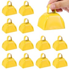 16pcs Cow Bells for Football Games, 3inch Cowbells for Sporting Events, Yellow