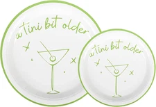 48Pcs a Tini Bit Older Party Plates Martini Bar Disposable Paper Plate Weenies a
