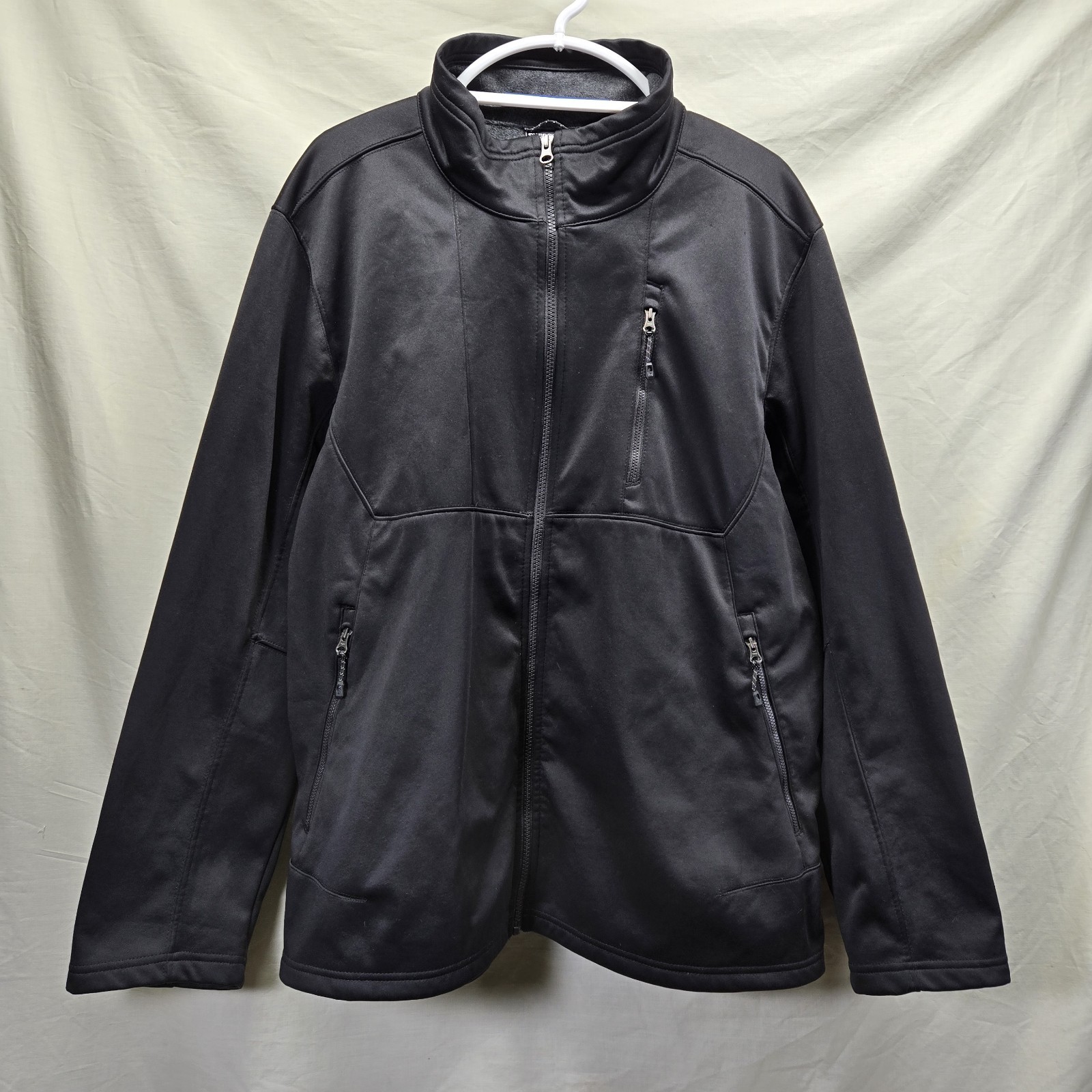 Swiss Tech Activewear Black Softshell Fleece Line… - image 1