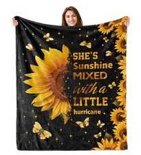 Sunflower Gifts For Women Blanket Decor Throw Birthday 60x50 Inch Bedding