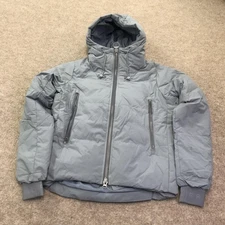 The Arrivals Jacket Womens XS Gray Down Puffer Hooded Winter Parka Coat NYC