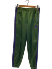 Needles Bottoms 2 Polyester Green Solid Zipped Track Pant