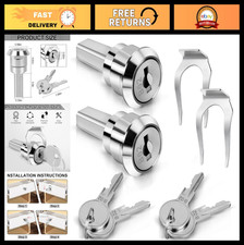 Universal Stainless Steel Toolbox Locks Set with Keys - 180 Rotation Drawer Loc