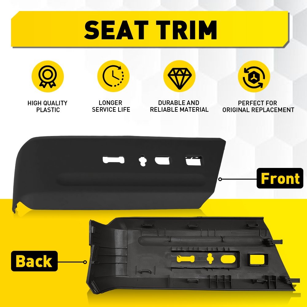 Black Left Driver Seat Trim Panel Fits For 2015-2017 Ford