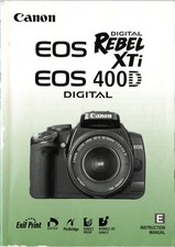 Original Manual for Canon Rebel XTi/400D Camera