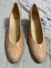 stuart weitzman Beige Patent Leather Pumps Almond Toe Size 8